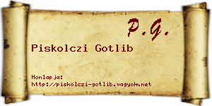 Piskolczi Gotlib névjegykártya